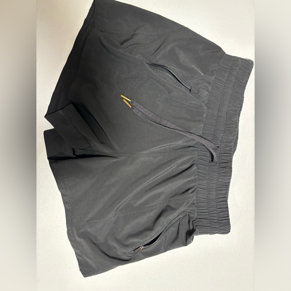 Black athletic shorts